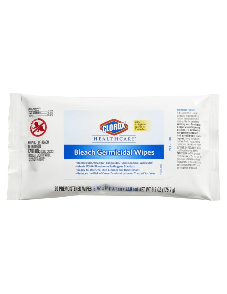 Toallitas Germicidas Clorox Healthcare 20 Unidades 17.15x22.86cm