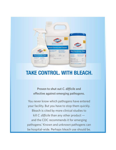 Toallitas Germicidas Clorox Healthcare 20 Unidades 17.15x22.86cm