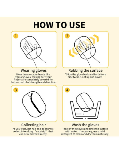 Guantes Ecológicos QIYUDA para Eliminación de Pelo de Mascotas