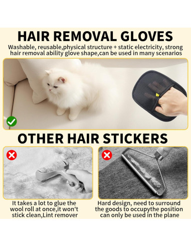 Guantes Ecológicos QIYUDA para Eliminación de Pelo de Mascotas