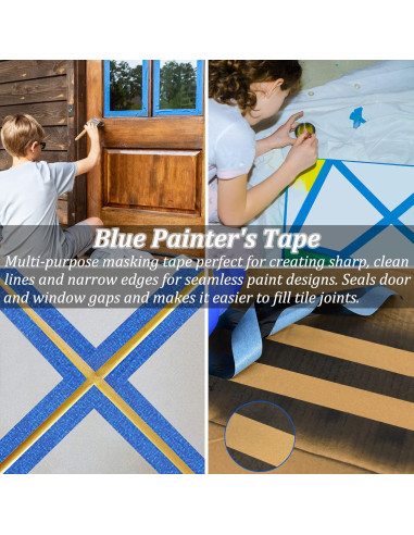 Cinta de Pintor Azul Smaring 4 Rollos 2.4cm x 20.1m Sin Residuo