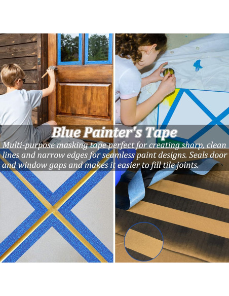 Cinta de Pintor Azul Smaring 4 Rollos 2.4cm x 20.1m Sin Residuo