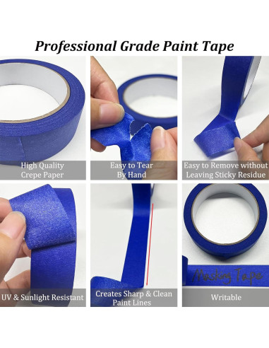 Cinta de Pintor Azul Smaring 4 Rollos 2.4cm x 20.1m Sin Residuo