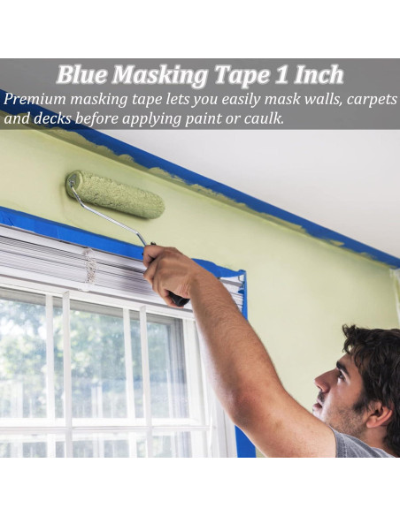 Cinta de Pintor Azul Smaring 4 Rollos 2.4cm x 20.1m Sin Residuo