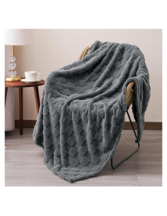 Manta de Forro PHF Gris Oscuro 127x152 cm Jacquard 3D