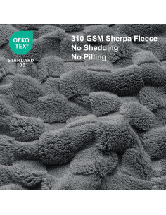 Manta de Forro PHF Gris Oscuro 127x152 cm Jacquard 3D 2