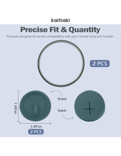 Juego de Tapones y Anillos de Silicona Kaitiaki para Owala 887ml 1183ml 2