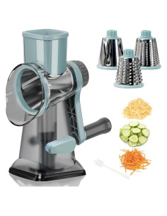 Rallador de Queso Rotatorio GOTOSOBAY con Mango y 3 Cuchillas