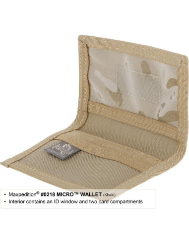 Cartera Bi-Fold Maxpedition Micro Negra Minimalista