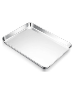 Bandeja para Hornear E-far 44.5x33 cm Acero Inoxidable Apta Lavavajillas