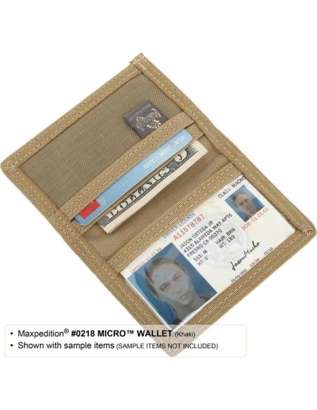 Cartera Bi-Fold Maxpedition Micro Negra Minimalista