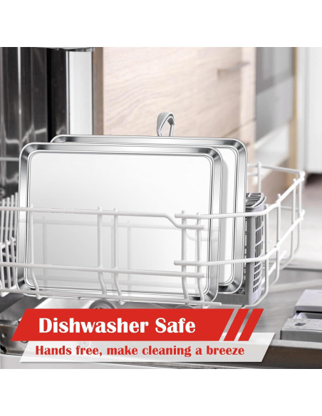 Bandeja para Hornear E-far 44.5x33 cm Acero Inoxidable Apta Lavavajillas