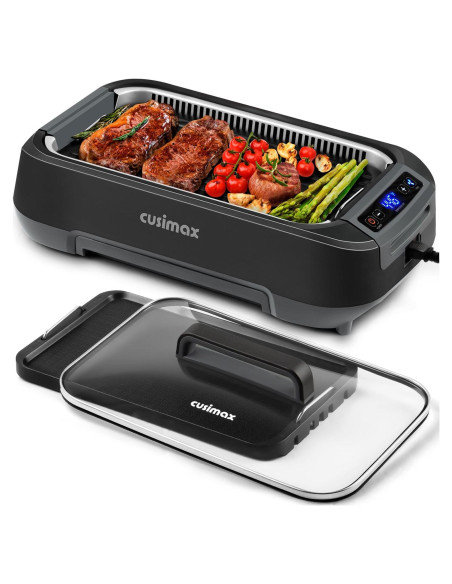 Parrilla Eléctrica CUSIMAX Sin Humo 1500W con Pantalla LED
