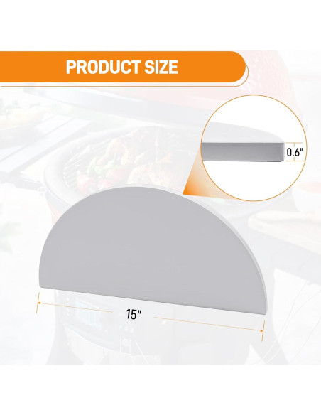 Placas Deflectoras de Calor Kamado Joe KJ-HDP 38.1 cm Paquete 2