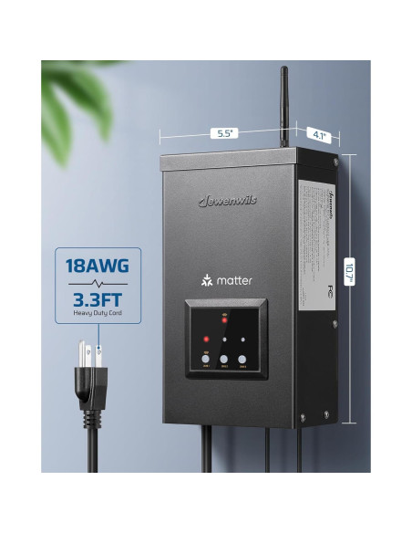 Transformador de Iluminación Paisajística DEWENWILS 300W WiFi