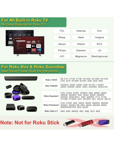 Paquete 2 Mandos Universales Yimaut para Roku TV y Box