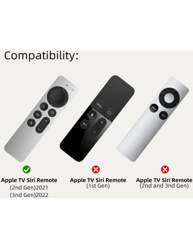 Funda de Silicona Antideslizante para Control Remoto Apple TV 4K