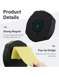 Dispensador Magnético de Notas Pop-Up Smart&Cool Negro 10.9 cm 2