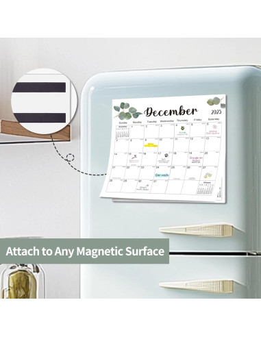 Calendario Magnético Kuraoyan 2025-2026 33x29 cm