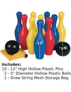 Conjunto de Bolos de Plástico S&S Worldwide 10 Pines 29.2 cm 2