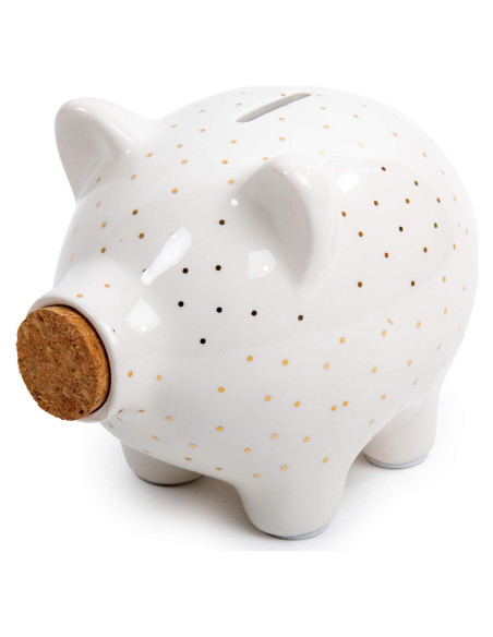 Banco de Cerámica Truu Design Cerdo Blanco 15.24x12.7 cm