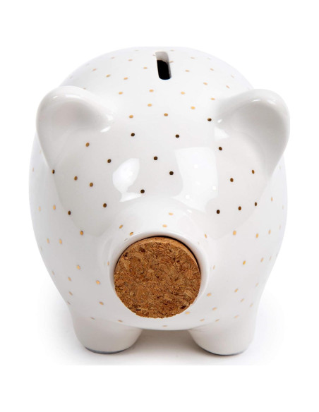 Banco de Cerámica Truu Design Cerdo Blanco 15.24x12.7 cm