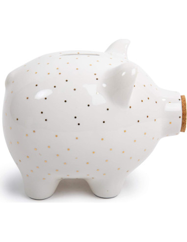 Banco de Cerámica Truu Design Cerdo Blanco 15.24x12.7 cm