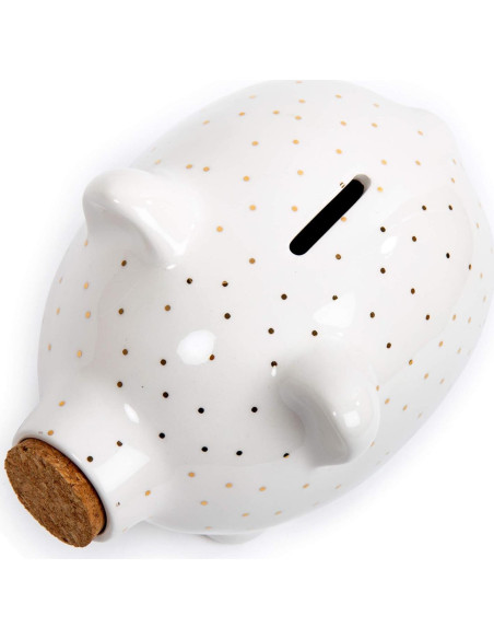 Banco de Cerámica Truu Design Cerdo Blanco 15.24x12.7 cm