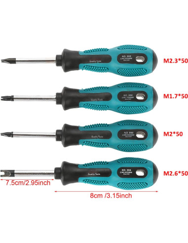 Juego de Destornilladores Tipo U Asixx 4 Piezas Magnéticos