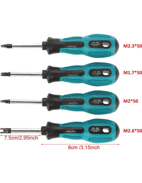 Juego de Destornilladores Tipo U Asixx 4 Piezas Magnéticos