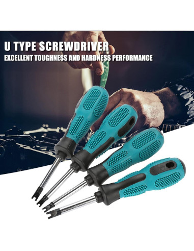 Juego de Destornilladores Tipo U Asixx 4 Piezas Magnéticos