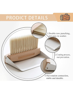 Juego Mini de Escoba y Recogedor Nokiils de Madera de Haya 2