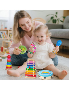 Conjunto de Instrumentos Musicales para Niños CQX - 11 Piezas 2