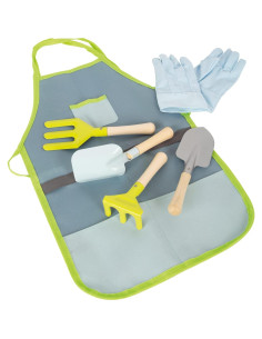 Juego de Jardinería para Niños Small Foot - 7 Piezas con Delantal y Guantes 2