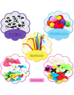 Kit de Títeres de Mano WATINC 18 Piezas Multicolor DIY 2