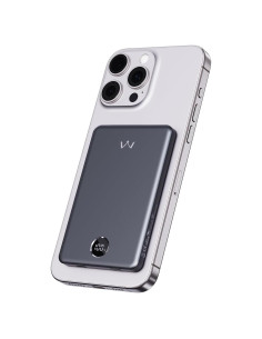 Cargador Portátil Magnético iWALK 5000mAh Carga Inalámbrica Gris