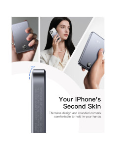 Cargador Portátil Magnético iWALK 5000mAh Carga Inalámbrica Gris 2