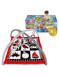 Alfombrillas de Juego QUOKKA para Bebés - 2 Piezas Alta Contraste