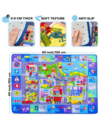 Alfombrillas de Juego QUOKKA para Bebés - 2 Piezas Alta Contraste