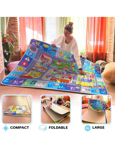 Alfombrillas de Juego QUOKKA para Bebés - 2 Piezas Alta Contraste