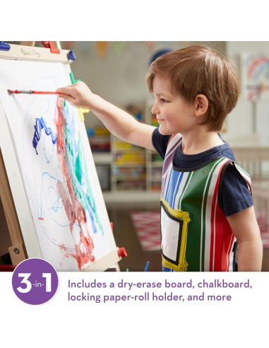 Caballete de Arte Deluxe Melissa & Doug - Pizarra Doble y Rodillo