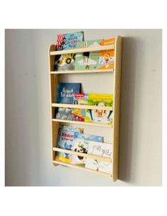 Estantería Montessori de Madera Natural Hecha a Mano 3 Niveles