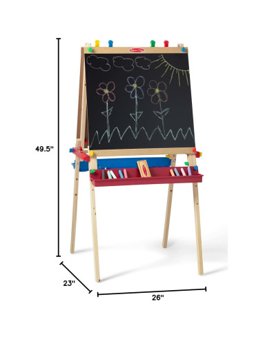 Caballete de Arte Deluxe Melissa & Doug - Pizarra Doble y Rodillo