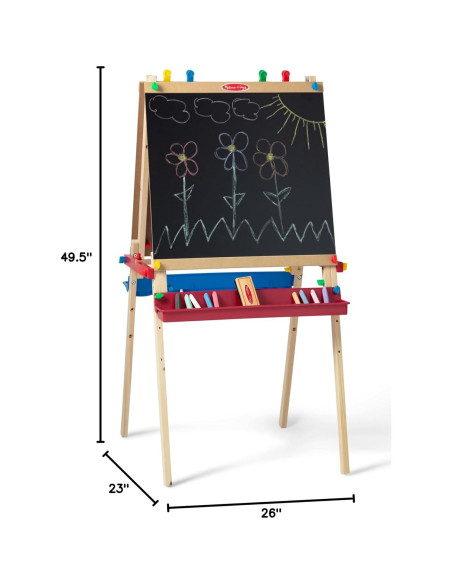 Caballete de Arte Deluxe Melissa & Doug - Pizarra Doble y Rodillo