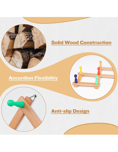 Perchero Expandible SCUNDA de Madera para Sombreros 10 Ganchos