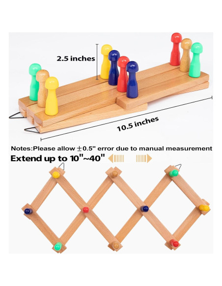 Perchero Expandible SCUNDA de Madera para Sombreros 10 Ganchos