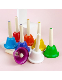 Juego de Campanas de Mano ENNBOM 8 Notas Diatónicas Metal 2