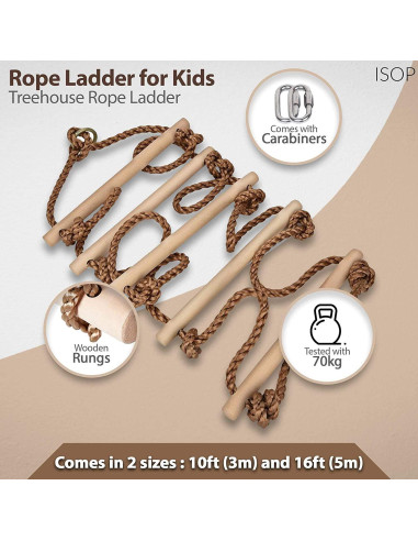 Escalera de Cuerda ISOP 2 m para Niños - Accesorios de Juego