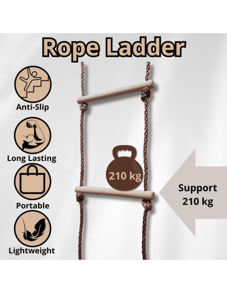Escalera de Cuerda ISOP 2 m para Niños - Accesorios de Juego