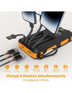 Banco de Energía Solar 20,000mAh MeliTech Cargador Portátil 2